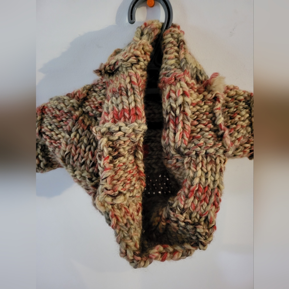 Bulky knit cowl knit scarf!